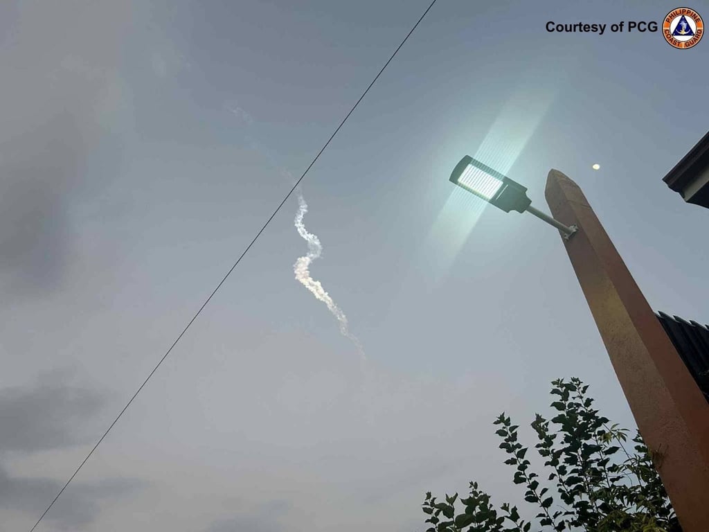 The Philippine Coast Guard has confirmed the monitoring of rocket-related activity in the eastern part of Palawan on Monday. Photo: Philippine Coast Guard