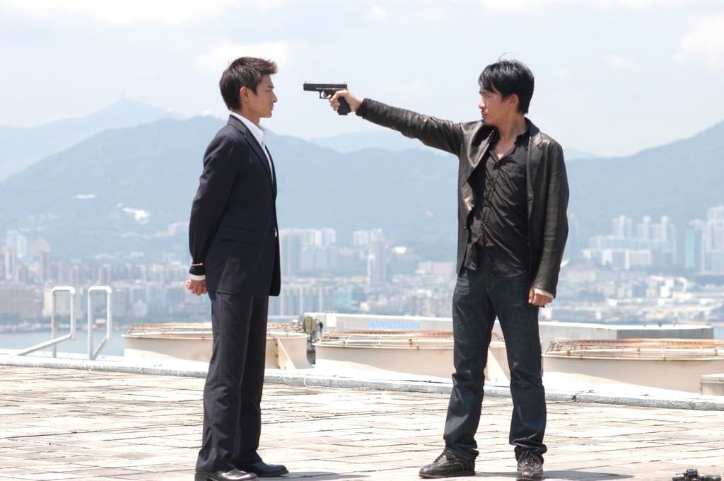 Andy Lau (left) and Tony Leung in a classic scene from crime drama film Infernal Affairs. Photo: Media Asia Films