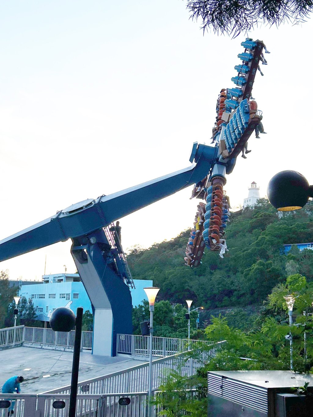 Riders are left dangling on the Wild Twister. Photo: Handout Riders are left dangling on the Wild Twister. Photo: Handout