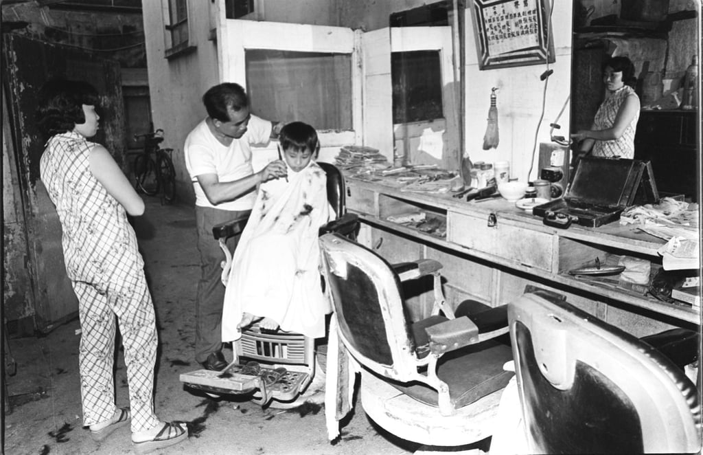 A young boy gets a trim at a Hong Kong barber shop in 1976. Photo: SCMP Archives