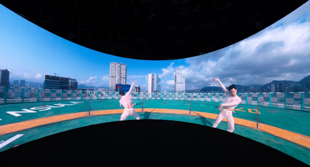 A screenshot from On the Other Earth shows Hong Kong Ballet dancer Jeremy Chan on the Peninsula hotel’s helicopter pad. Photo: Ravi Deepres A screenshot from On the Other Earth shows Hong Kong Ballet dancer Jeremy Chan on the Peninsula hotel’s helicopter pad. Photo: Ravi Deepres