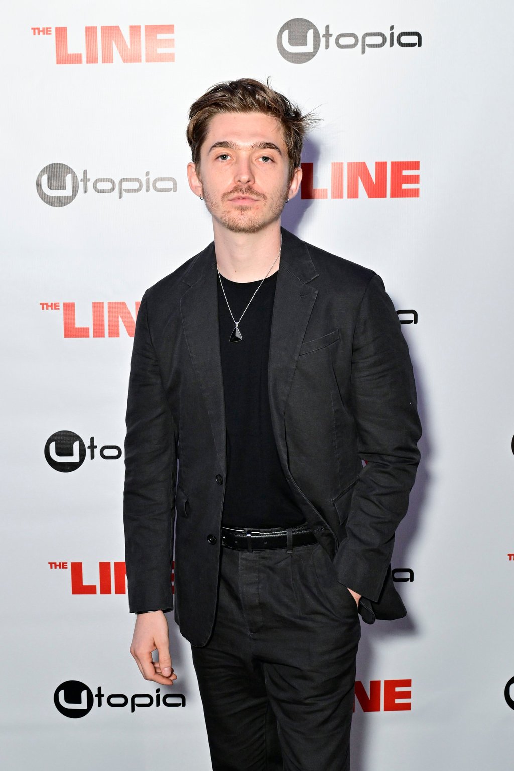 Austin Abrams at the New York VIP screening of The Line in 2024. Photo: Getty Images Austin Abrams at the New York VIP screening of The Line in 2024. Photo: Getty Images