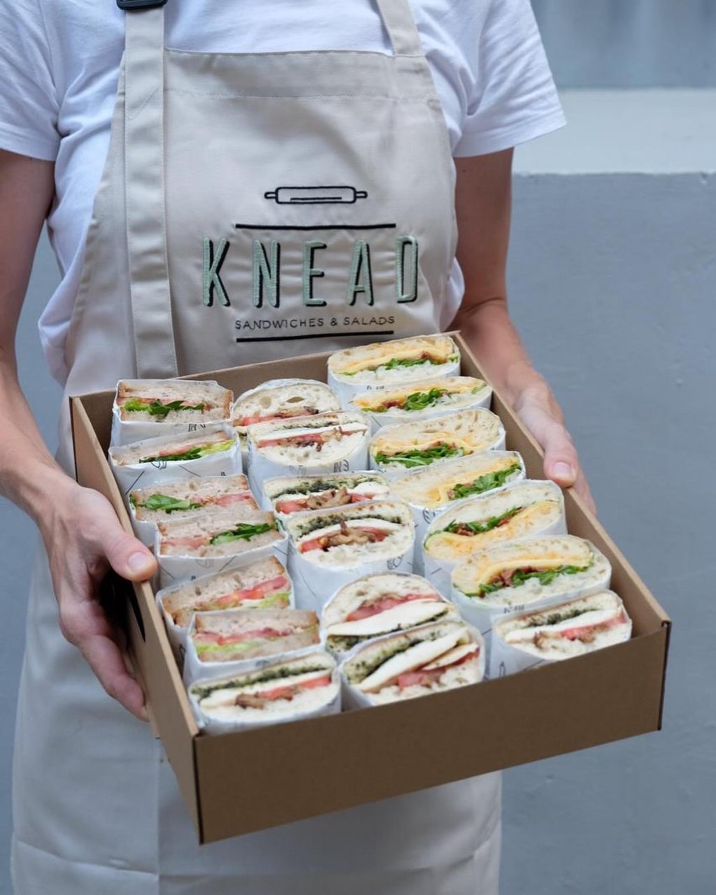 A box of Knead sandwiches. Photo: Facebook/Knead
