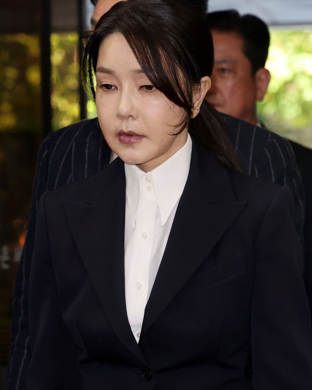 South Korea’s former first lady Kim Keon-hee arrives at the Seoul Central District Court on Tuesday. Photo: EPA South Korea’s former first lady Kim Keon-hee arrives at the Seoul Central District Court on Tuesday. Photo: EPA