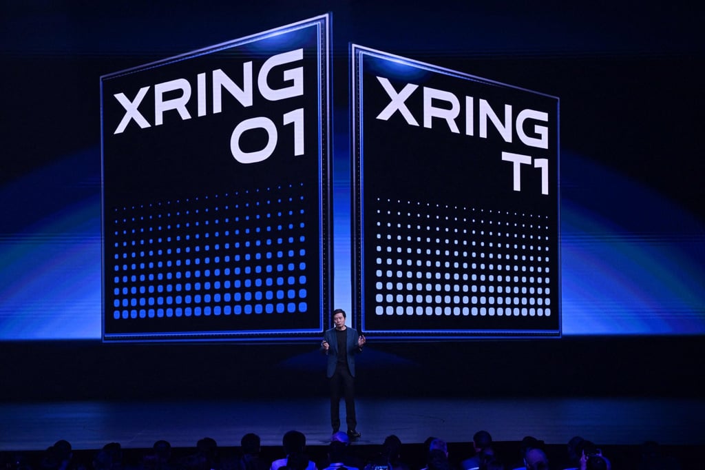 Lei Jun, co-founder and CEO of Xiaomi, speaks during the launch of Xiaomi’s Xring O1 chipset in Beijing on May 22, 2025.Photo: AFP