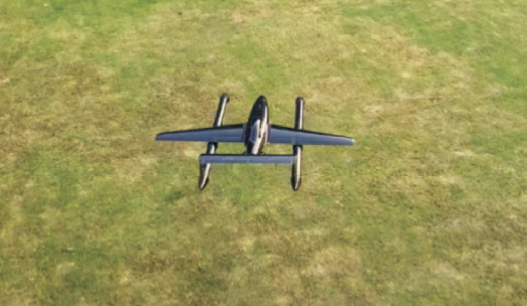 The drone’s teardrop-shaped fuselage enables high-speed cruise flight. Photo: Beihang University