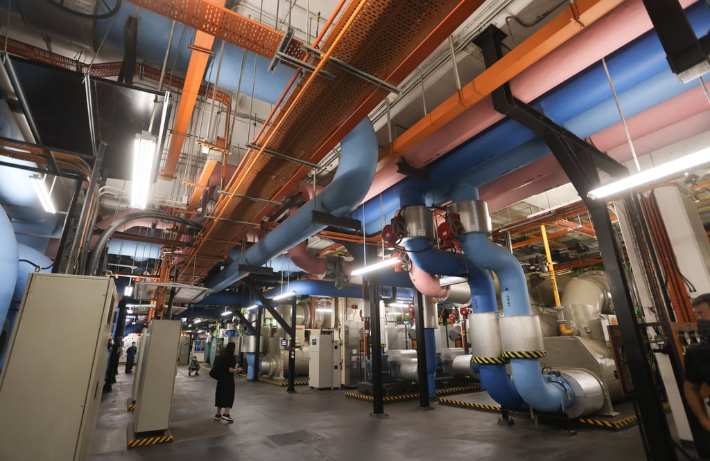 The seawater cooling system at Exchange Square, which houses Hong Kong’s financial marketplace and several consulates, in Central. Photo: Jonathan Wong