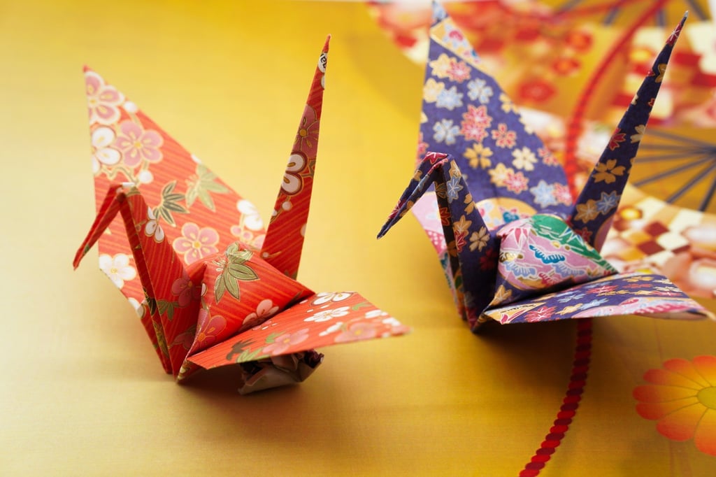 Origami cranes are a classic origami model. Photo: Shutterstock