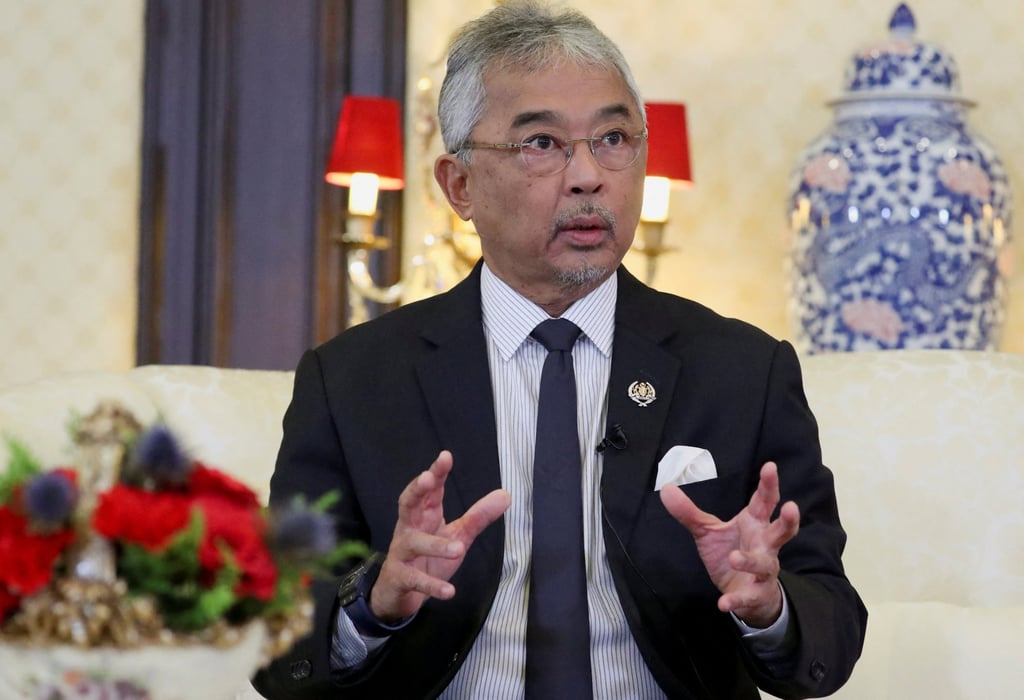 Malaysia’s then king, Sultan Abdullah, speaks to the media during an interview at the National Palace in Kuala Lumpur last year. Photo: Reuters Malaysia’s then king, Sultan Abdullah, speaks to the media during an interview at the National Palace in Kuala Lumpur last year. Photo: Reuters