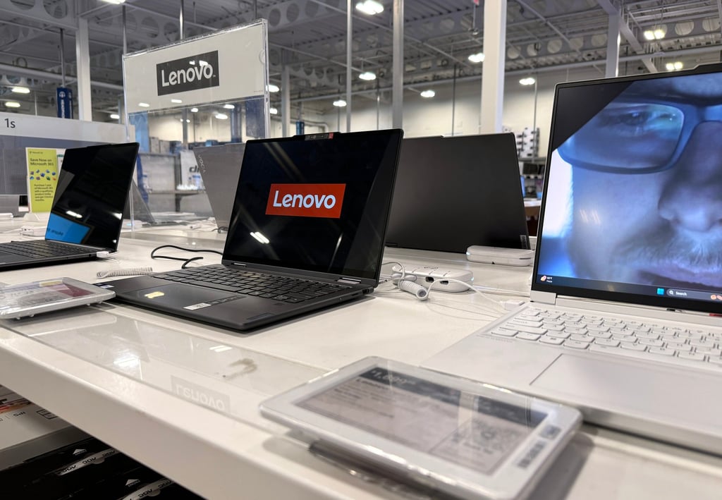 Lenovo laptops are displayed at a Best Buy store in San Rafael, California, June 7, 2024. Photo: Getty Images