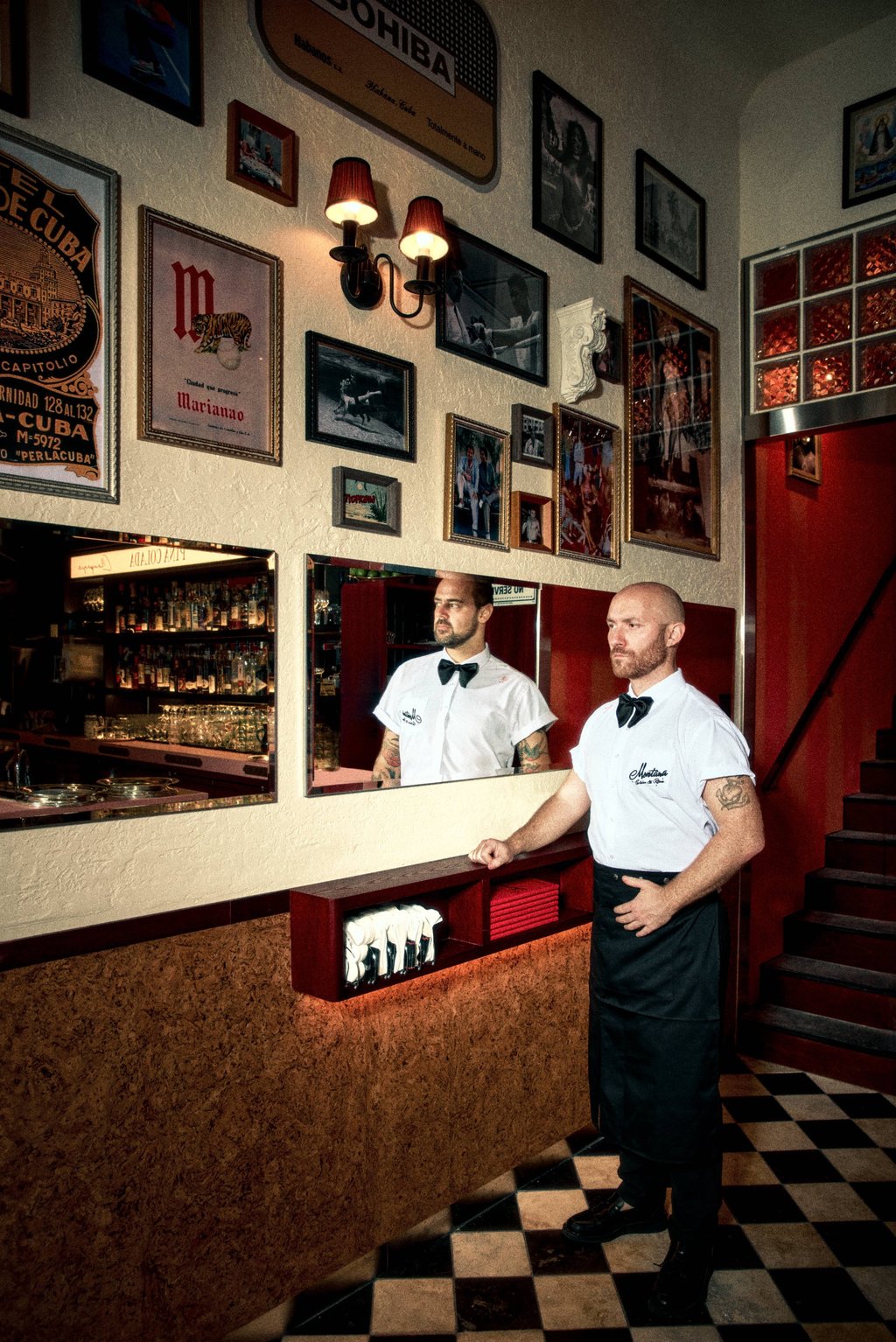 Montana co-founders Simone Caporale and Lorenzo Antinori in the Hong Kong bar. Photo: Victoria Chan Photography