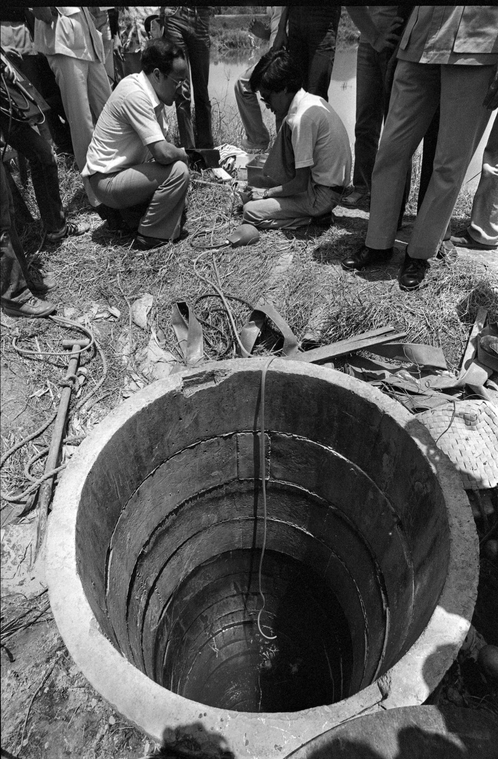 The well in which four people were suspected to have been killed by poisonous gas. Photo: SCMP Archives