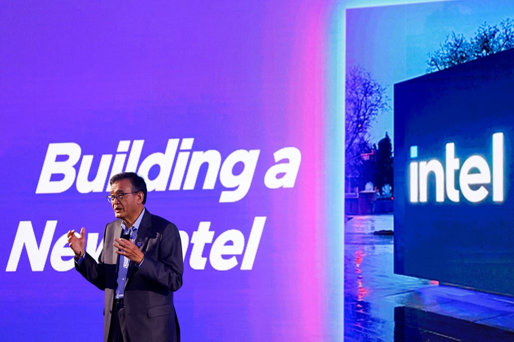 Intel CEO Lip-Bu Tan gives a speech in Taipei, Taiwan, in May. Photo: Reuters