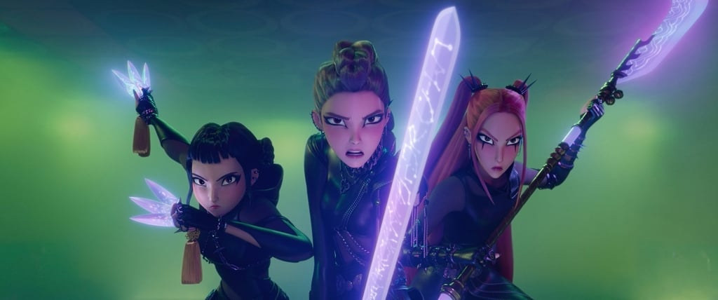 Huntrix are a trio of demon slayers in KPop Demon Hunters. Photo: Netflix/TNS
