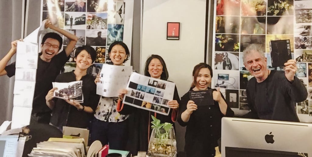 Mary Chan (third from right) with cinematographer Chris Doyle (right). Photo: courtesy Mary Chan