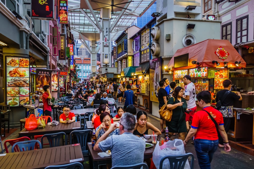 A food court in Singapore. The city state imports over 90 per cent of its food from other countries. Photo: Shutterstock