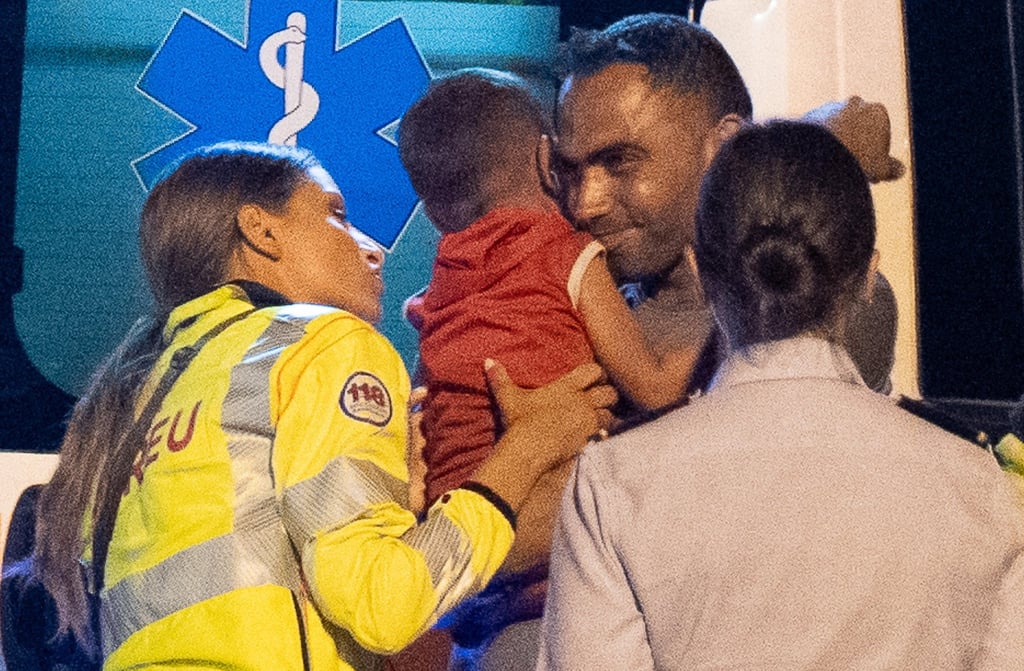 A Palestinian child is seen to at the Milan Linate military airport, where a group of Gaza evacuees landed for treatment in Italian hospitals on Thursday. Photo: EPA A Palestinian child is seen to at the Milan Linate military airport, where a group of Gaza evacuees landed for treatment in Italian hospitals on Thursday. Photo: EPA