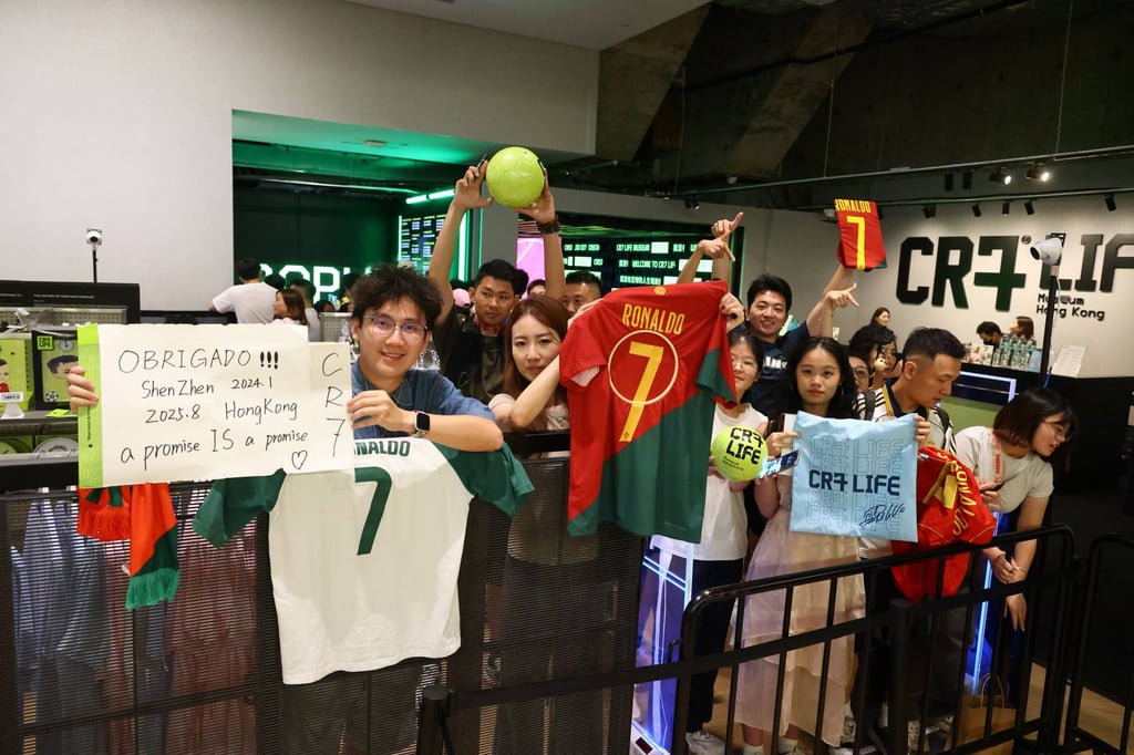 Football fans gather at the CR7 Life Museum in K11 Musea shopping centre, Tsim Sha Tsui. Photo: Dickson Lee Football fans gather at the CR7 Life Museum in K11 Musea shopping centre, Tsim Sha Tsui. Photo: Dickson Lee