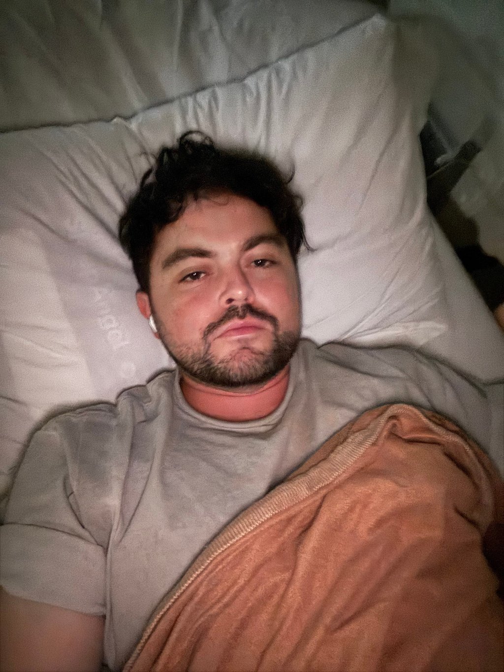 Derry Ainsworth in hospital in July 2024 after being diagnosed with severe acute pancreatitis. Photo: Derry Ainsworth