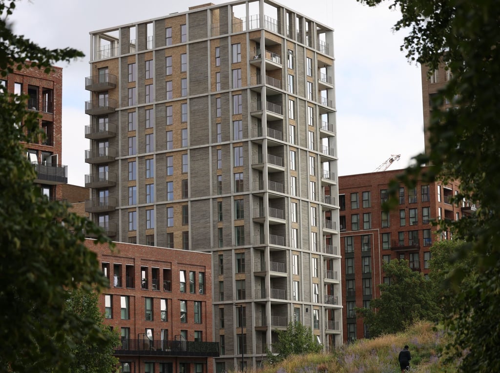 New flats in London on Thursday. More inventory coming to market is putting a lid on house values. Photo: EPA