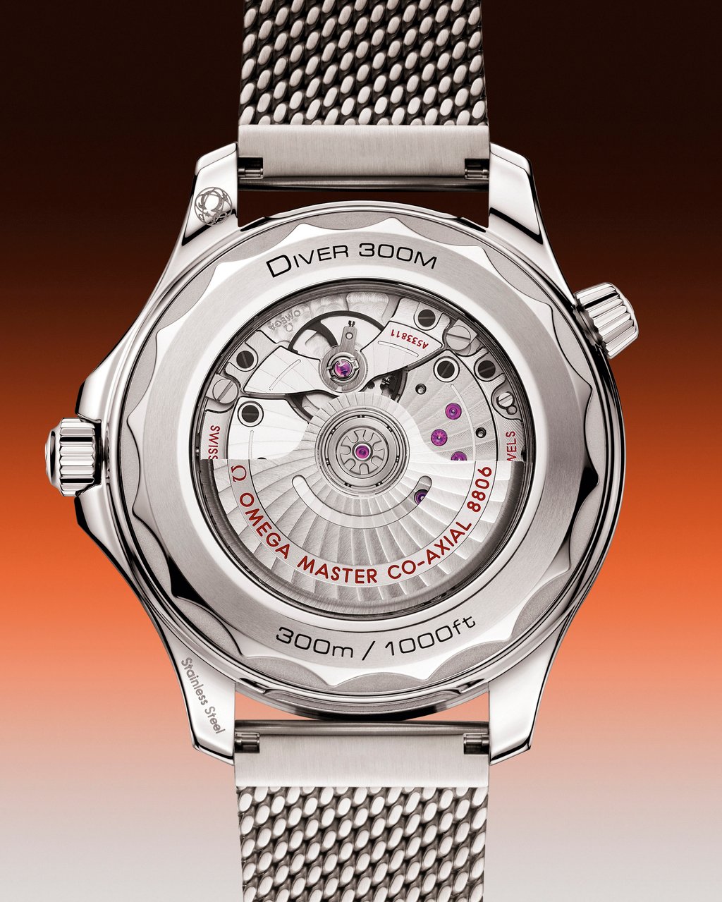 The caseback of Omega’s Seamaster Diver 300M. Photo: Handout The caseback of Omega’s Seamaster Diver 300M. Photo: Handout