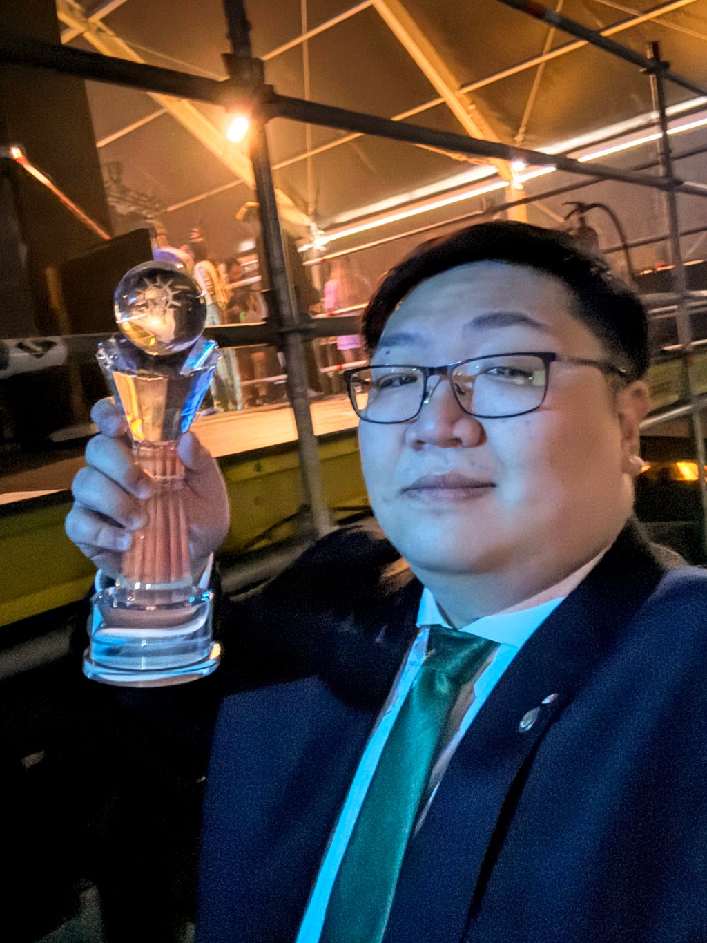 Billy Hsueh with his Fism Invention Award. Photo: Billy Hsueh Billy Hsueh with his Fism Invention Award. Photo: Billy Hsueh