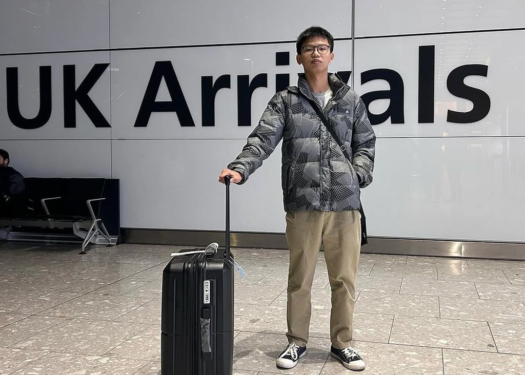 Tony Chung announced on social media that he had been granted asylum in the UK. Photo: Handout Tony Chung announced on social media that he had been granted asylum in the UK. Photo: Handout