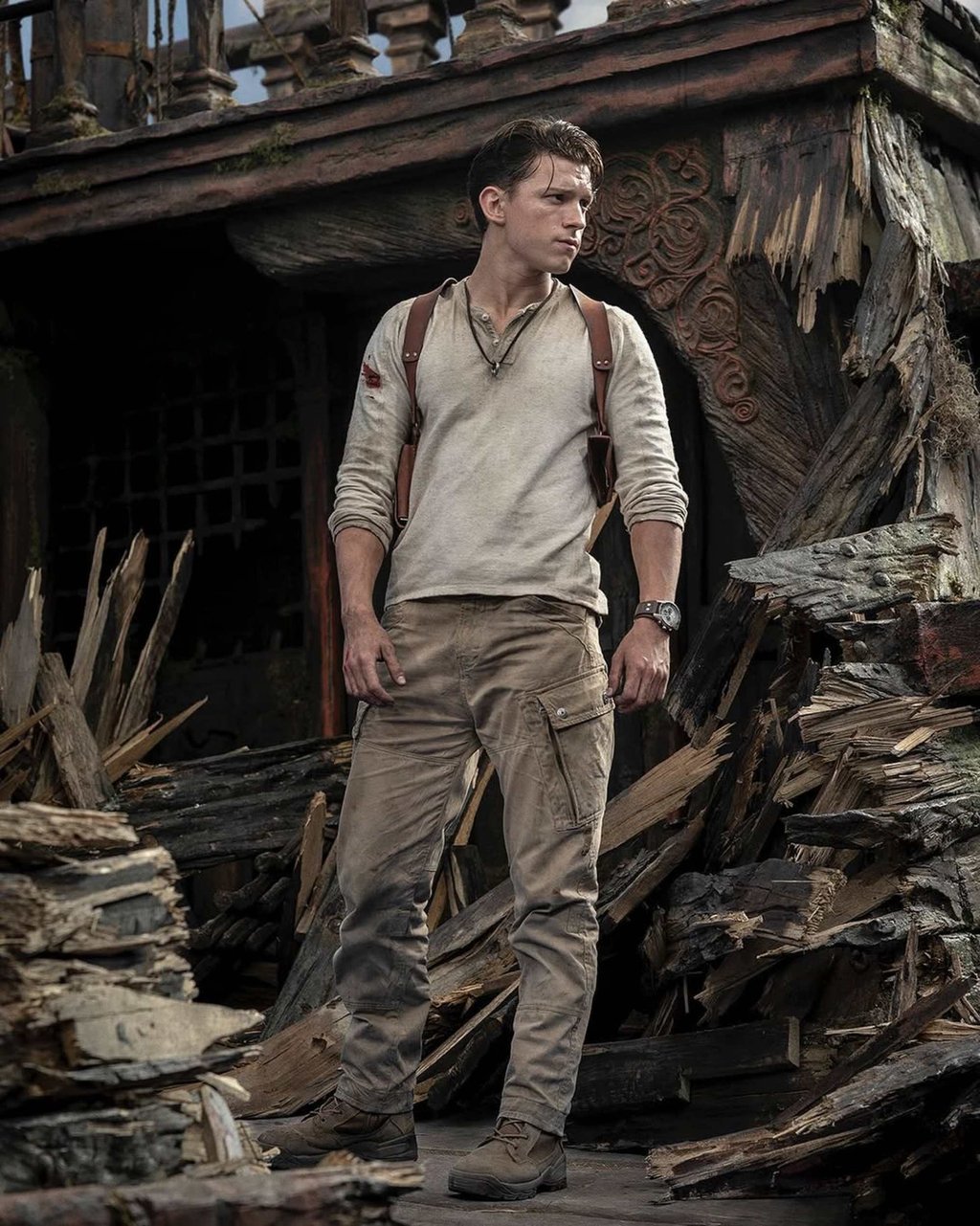 Tom Holland starred in the Uncharted movie as Nathan Drake, the main character of the video game franchise. Photo: @unchartedmovie/Instagram