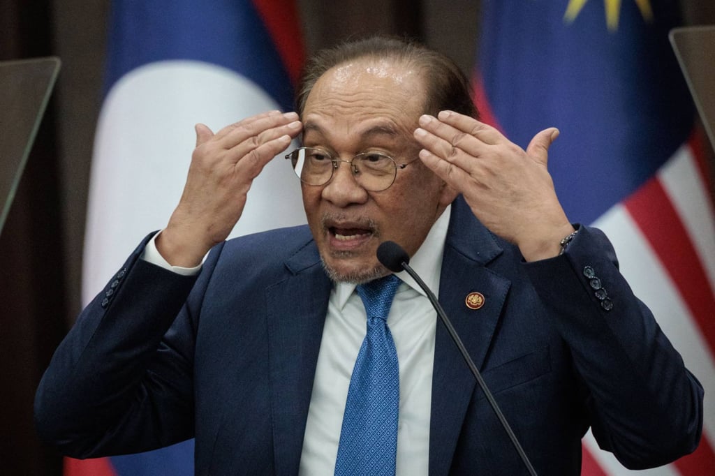 Malaysia’s Prime Minister Anwar Ibrahim delivers a speech at in Jakarta on July 29. Photo: AFP Malaysia’s Prime Minister Anwar Ibrahim delivers a speech at in Jakarta on July 29. Photo: AFP