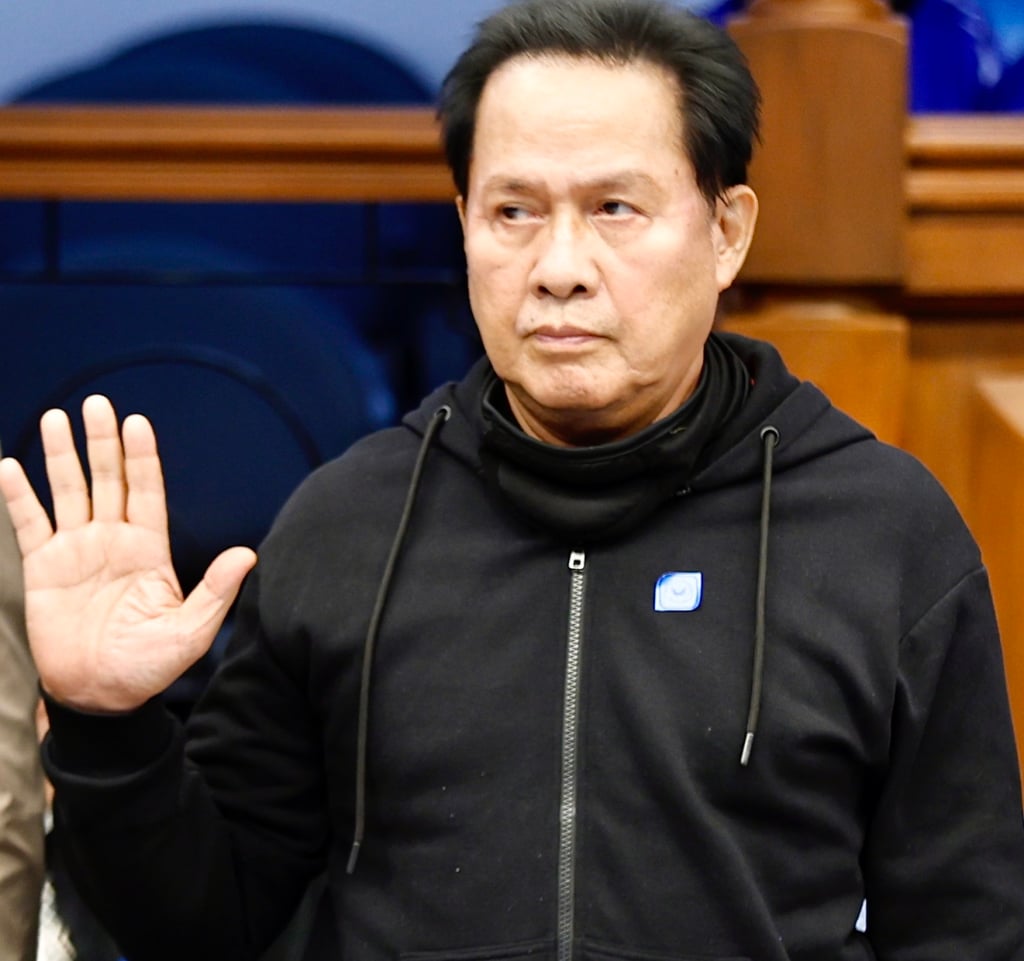 Apollo Quiboloy takes the oath during a Senate investigation in Manila on October 23, last year. Photo: EPA-EFE