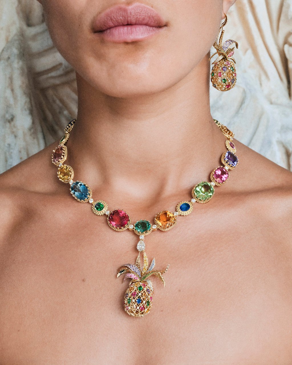 Pineapple-inspired necklace from the Mellerio Jardin des Rêves collection. Photo: Handout Pineapple-inspired necklace from the Mellerio Jardin des Rêves collection. Photo: Handout