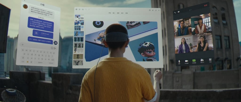 The Vivo headset is controlled with eye tracking and hand gestures. Photo: Handout