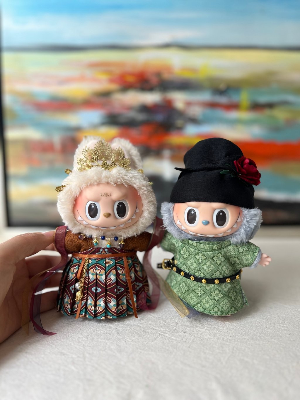 Labubu wearing Hanfu doll clothes. Photo: Handout Labubu wearing Hanfu doll clothes. Photo: Handout