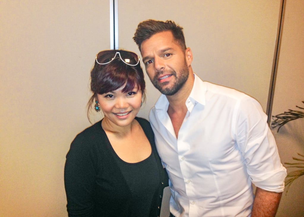 Alyson Hau with Puerto Rican singer Ricky Martin. Photo: courtesy Alyson Hau
