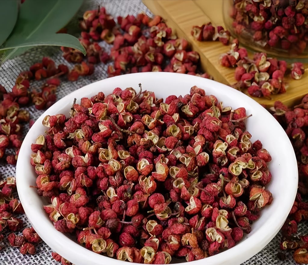A bowl of dried Sichuan peppercorns. Photo: Shutterstock
