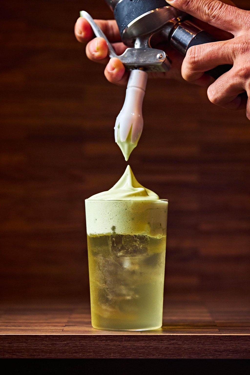 A signature on Bar Oasis’ menu is No Rush, a handcrafted matcha cocktail made with bourbon and Bénédictine. Photo: Handout A signature on Bar Oasis’ menu is No Rush, a handcrafted matcha cocktail made with bourbon and Bénédictine. Photo: Handout