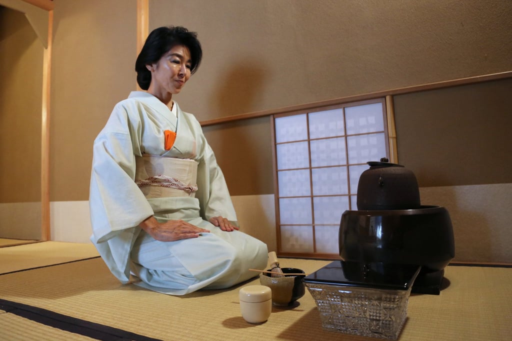 Tea ceremony instructor Keiko Kaneko performs a tea ceremony at her tea house in Tokyo. Photo: AP Tea ceremony instructor Keiko Kaneko performs a tea ceremony at her tea house in Tokyo. Photo: AP