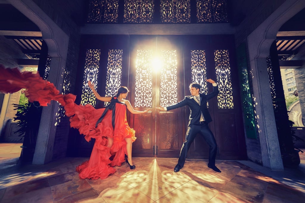 Alyson Hau with her then soon-to-be husband, Paul Measor, during a pre-wedding photo shoot at Kowloon Walled City Park in 2016. Photo: courtesy Alyson Hau