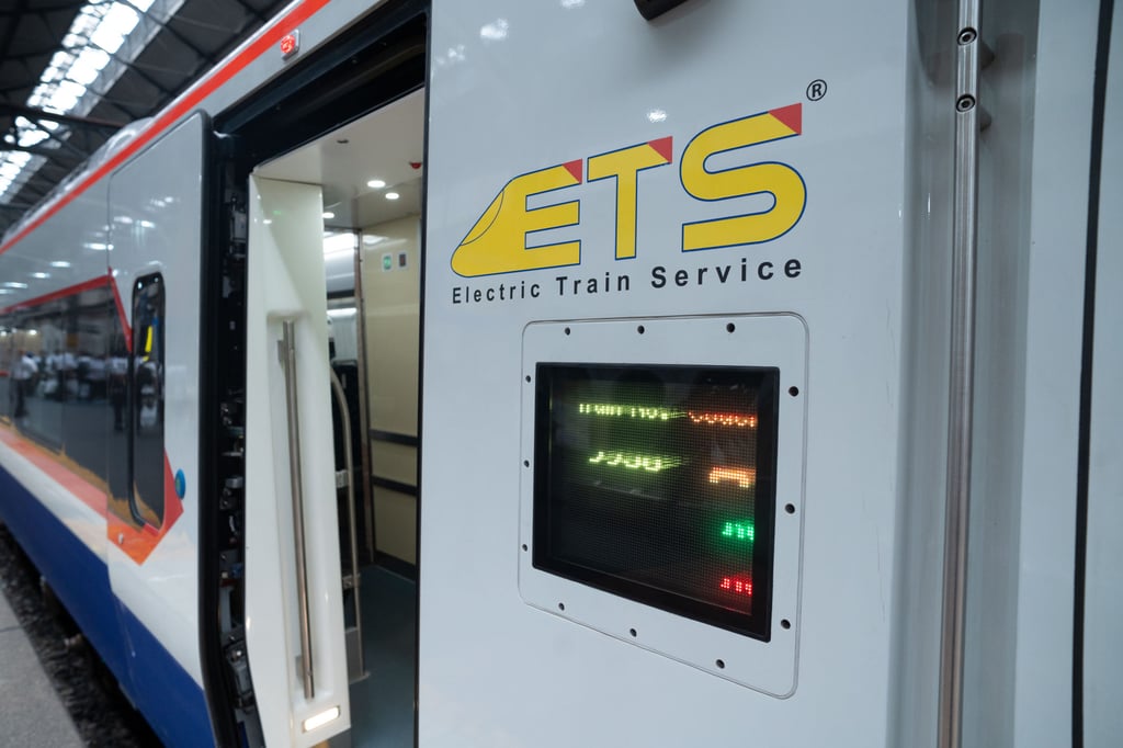Malaysia’s 1,000km north-south electric train service. The delayed-plagued southern stretch of the service was launched on Saturday. Photo: Malaysian Transport Ministry