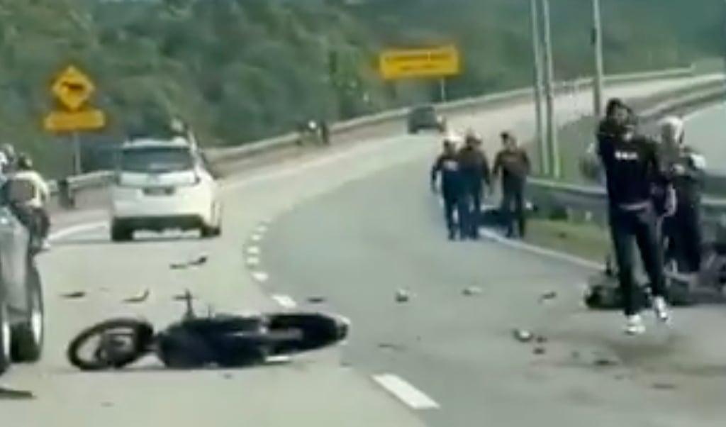 Scene of a fatal accident involving a convoy of motorcyclists attending the RXZ Members 7.0 Gathering. Photo: Handout