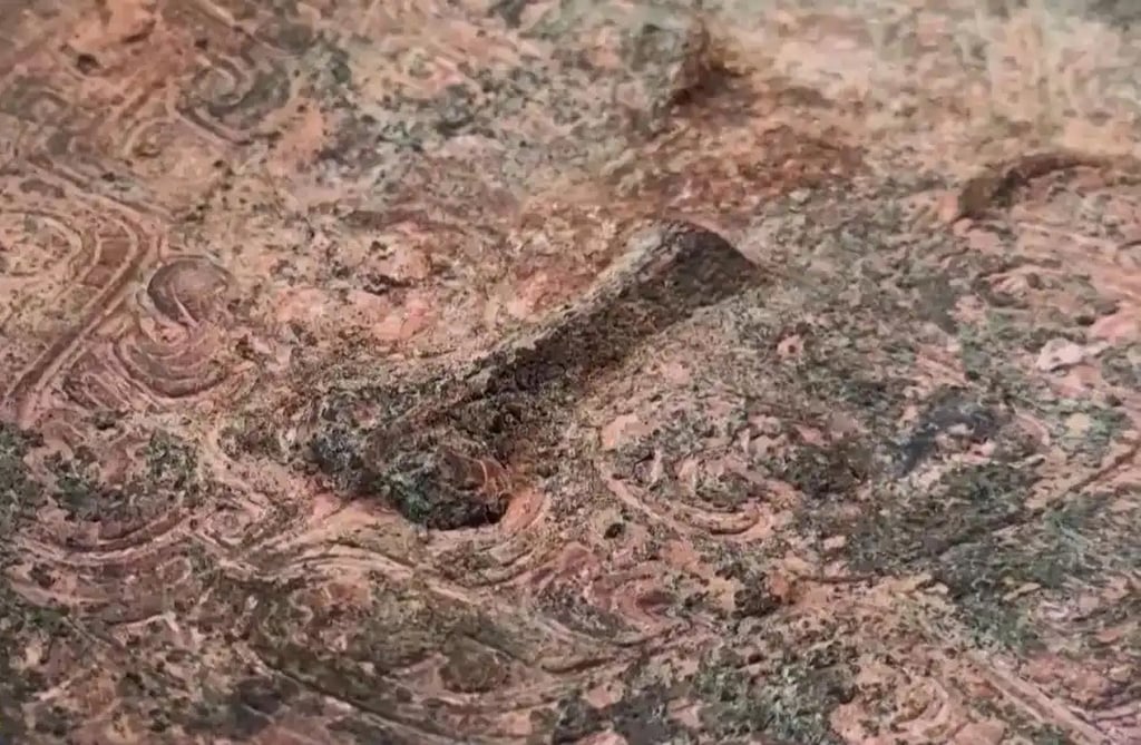 An aerial view of the ancient burial site which the tomb raider targeted. Photo: CCTV An aerial view of the ancient burial site which the tomb raider targeted. Photo: CCTV