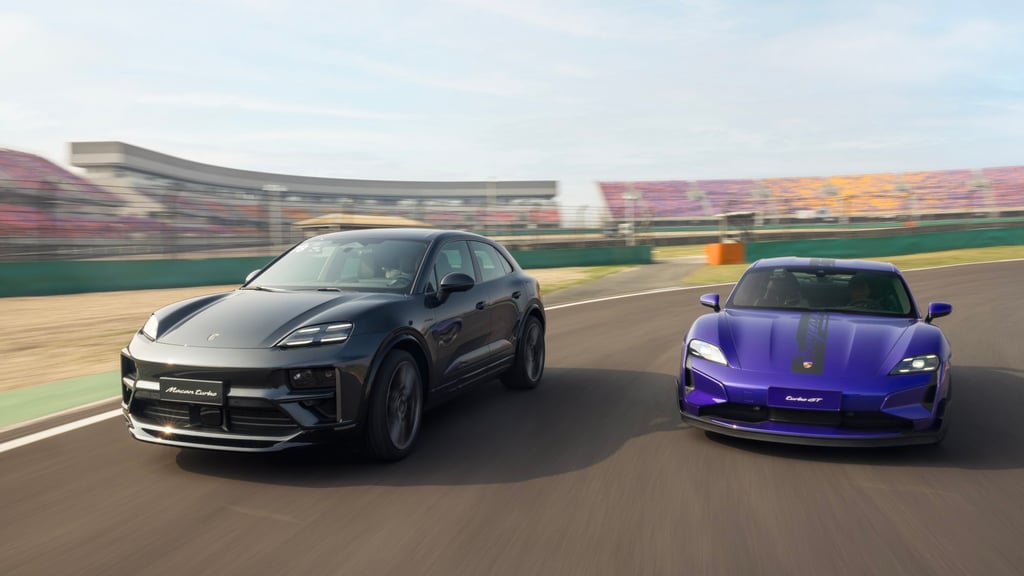 The Porsche Macan and Taycan are the result of years of engineering excellence, safety testing and battery innovation, delivering long-term performance as fully electric vehicles. Photo: Porsche