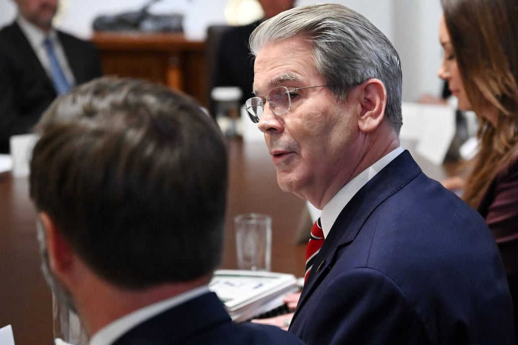 US Treasury Secretary Scott Bessent at a White House cabinet meeting on Tuesday. Photo: AFP