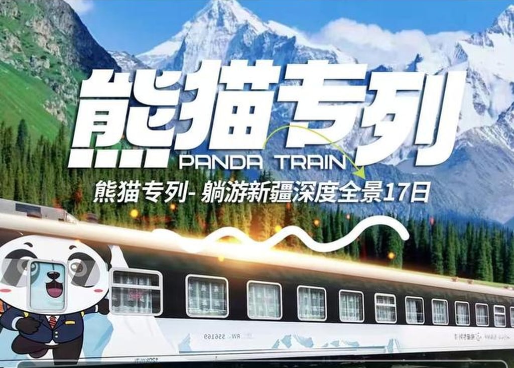 The livery of the train was indeed panda-themed, but the family were left disappointed by other aspects of their expensive trip. Photo: 163.com The livery of the train was indeed panda-themed, but the family were left disappointed by other aspects of their expensive trip. Photo: 163.com