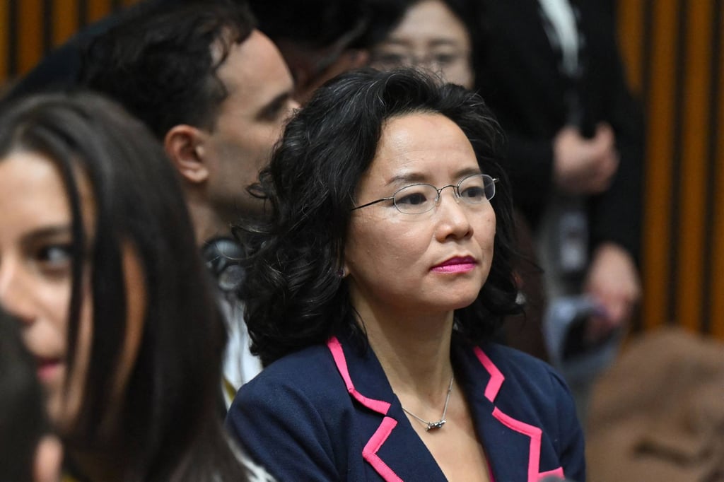 Australian journalist Cheng Lei observes a signing ceremony by China’s Premier Li Qiang and Australia’s Prime Minister Anthony Albanese in Canberra in June 2024. Photo: AFP Australian journalist Cheng Lei observes a signing ceremony by China’s Premier Li Qiang and Australia’s Prime Minister Anthony Albanese in Canberra in June 2024. Photo: AFP