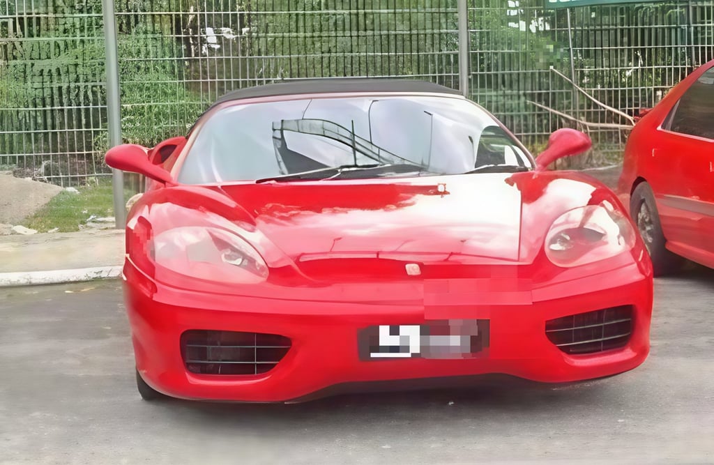 The Ferrari belonging to the son of a former Malaysian prime minister that police impounded after discovering heroin inside. Photo: Handout The Ferrari belonging to the son of a former Malaysian prime minister that police impounded after discovering heroin inside. Photo: Handout