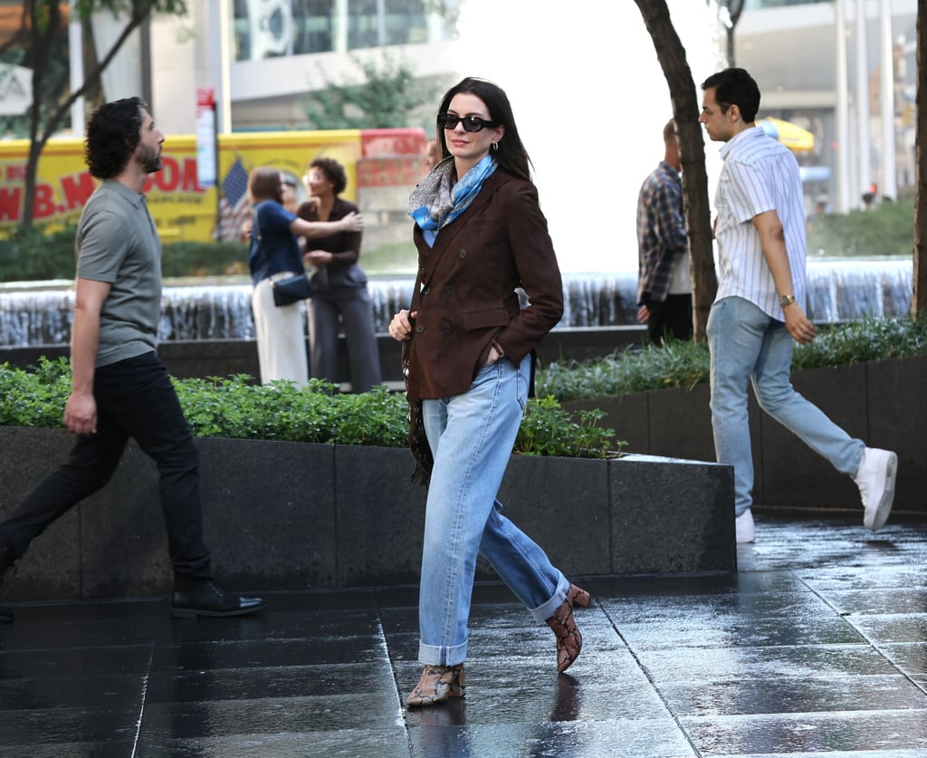 Anne Hathaway is seen on the set of The Devil Wears Prada 2 in July, in New York. Photo: GC Images Anne Hathaway is seen on the set of The Devil Wears Prada 2 in July, in New York. Photo: GC Images