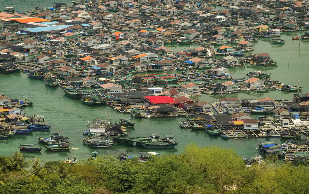 Rafts in a fishing village in Lingshui, Hainan, China. Photo: Shutterstock Rafts in a fishing village in Lingshui, Hainan, China. Photo: Shutterstock