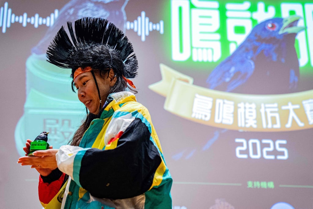 Noelle Tin was voted “most adored bird call artist” during the contest. Photo: AFP Noelle Tin was voted “most adored bird call artist” during the contest. Photo: AFP