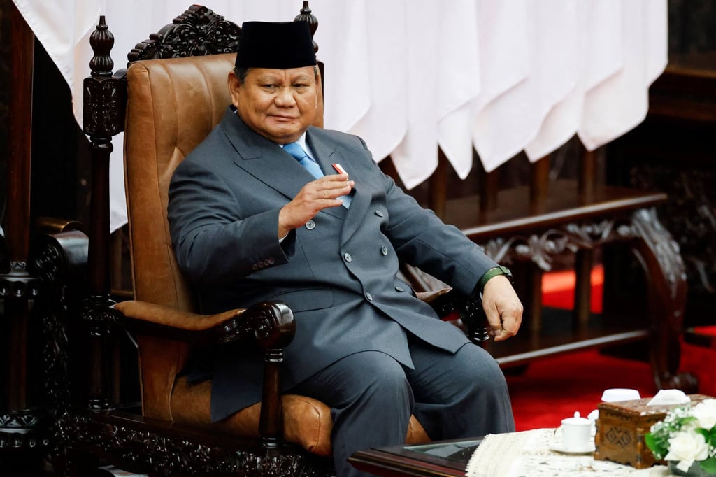 Indonesian President Prabowo Subianto gestures before he delivers his annual State of the Nation Address in Jakarta earlier this month. Photo: AFP Indonesian President Prabowo Subianto gestures before he delivers his annual State of the Nation Address in Jakarta earlier this month. Photo: AFP